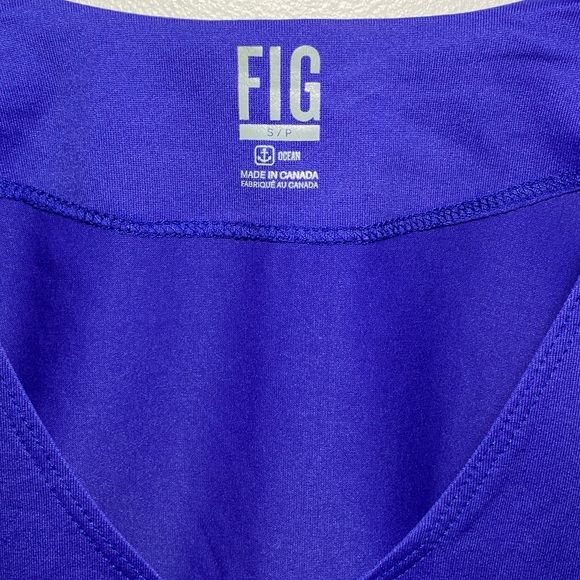 FIG Clothing Tops Fig Jewel Tone Cap Sleeve Upf 5 Top Ocean